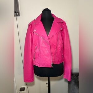 Levi's Vibrant Pink Leather Jacket